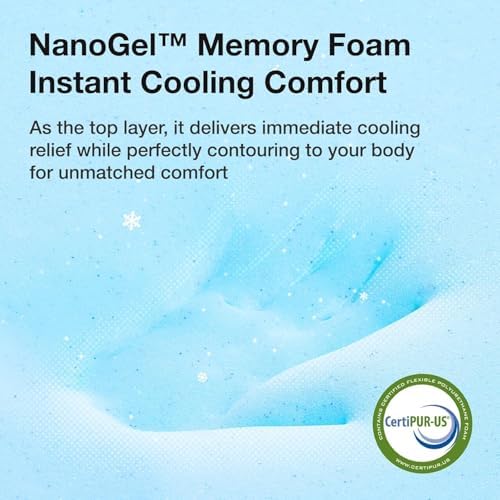 Novilla Twin XL Mattress, 12 Inch Gel Memory Foam Mattress for Cooling