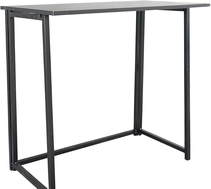 Collapsible Computer Desk - Gaming Desk - Laptop Table - Foldable Writing and Study Table - Home and Office Desk - Portable Folding Table - Corner Desk Workstation - Space Saving - Black
