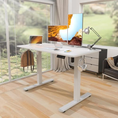 Kingant Standing Desk, 55x24 Inch Electric Height Adjustable Computer Desk