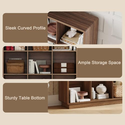 ChooChoo 9 Cube Storage Organizer, Wooden Bookcase with Storage, 43 Inch