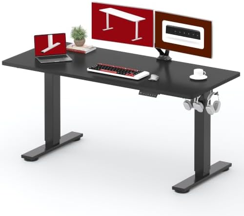 SANODESK 60''x24'' One-Piece Height Adjustable Electric Standing Desk