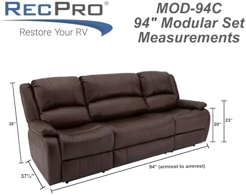 RecPro Charles RV Wall Hugger Recliner | 94" Chestnut