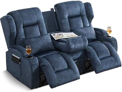 SAMERY 67.6" RV Loveseat Recliner Sofa, Manual Reclining Loveseat