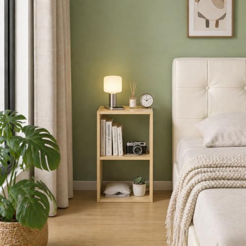 2 Cube Shelf Bookcase, Oak, 11in