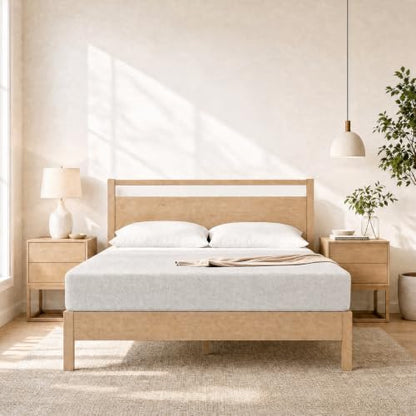 LIFEMENT 6 Inch Full Size Memory Foam Mattress, Cooling Green Tea Gel