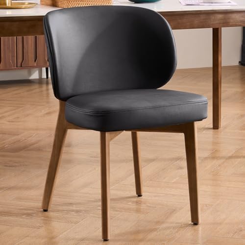 YOUNUOKE Single Dining Chair, Modern Black Dining Room Chairs