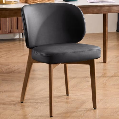 YOUNUOKE Single Dining Chair, Modern Black Dining Room Chairs