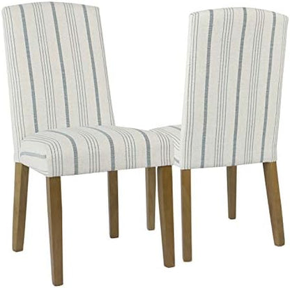 HomePop Parsons Dining Chair - Blue Calypso Stripe (Set of 2)