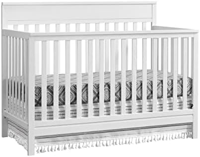 Oxford Baby Castle Hill 4-in-1 Convertible Baby Crib, Barn White, GreenGuard Gold Certified