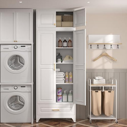 SteeLoong 90" Metal Storage Cabinet with Doors and 3 Adjustable Shelves