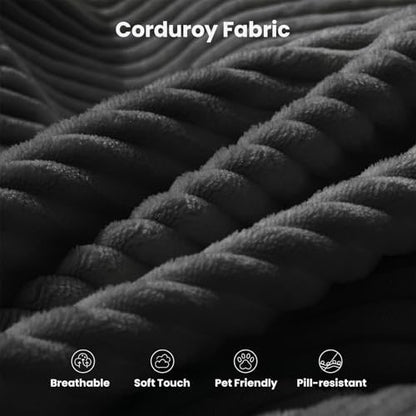 JUIKURY Folding Sofa Bed, Convertible Sleeper Chair with Pilow Foldable Matress, 2 in 1 Pull Out Loveseat Sofa Portable Fold Out Chair Bed Floor Couch Lounge for Living Room (Black, Full)
