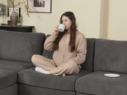 EASE MOOSE Sectional Modular Sofa, Oversized Sleeper Deep seat Couch