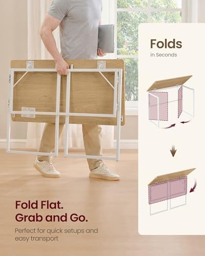 VASAGLE Folding Desk, Small Computer Desk, Foldable Table 39.4 Inch