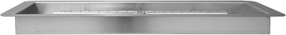 VEVOR 36 x 12 inch Drop-in Fire Pit Pan, Rectangular Stainless Steel Fire Pit Burner Kit, Propane Fire Pan 150,000 BTU with H-Burner for Indoor or Outdoor Use