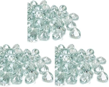 Mr. Fireglass 10 Pounds Diamond Fire Glass, 1 inch High Luster Reflective Fire Pit Glass Rocks for Propane & Natural Gas Fire Pits Fireplace & Lanscape, Crystal Ice (Pack of 3)