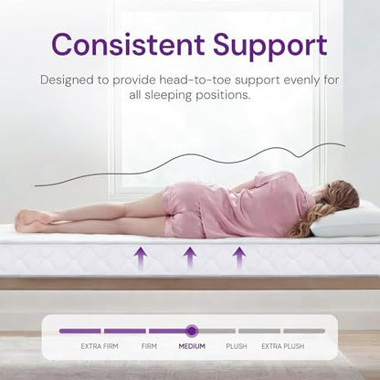 GAESTE Full Size 8 Inch Hybrid Cooling Mattress, Airflow Innerspring