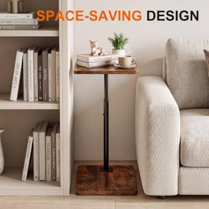 Adjustable 18"-33" TV Tray Table, Couch Side Table for Small Spaces