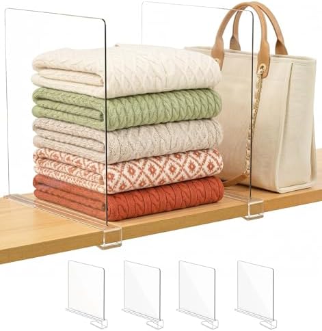 Shelf Dividers Purse Organizer for Closet: 11" Tall (Extra Tall)