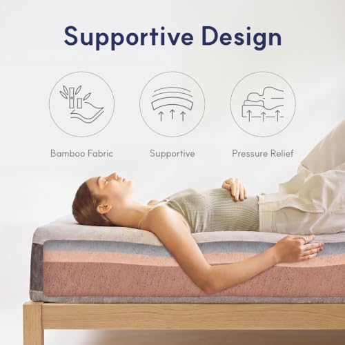 LIFEMENT 12 Inch Twin Mattress for Kids, Bamboo Cover Memory Foam Bed