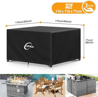 Outdoor Furniture Covers Waterproof, 420D Heavy-Duty Patio Furniture Set Covers, No Tears Anti UV No Fading (45" L×45" W×28" H)