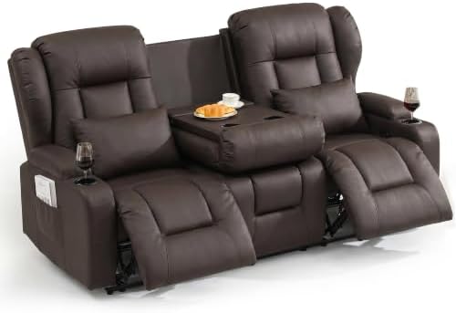 SAMERY 75.6" RV Loveseat Recliner Sofa, Manual Reclining Loveseat
