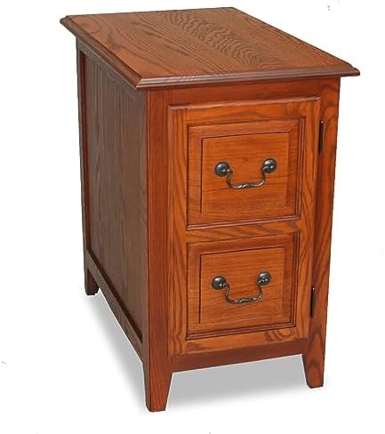 Leick Home Mission Cabinet End Table, 15", Medium Oak