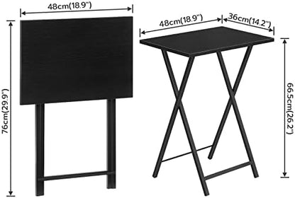 HOOBRO Folding TV Tray Table, Stable Snack Table for Small Space