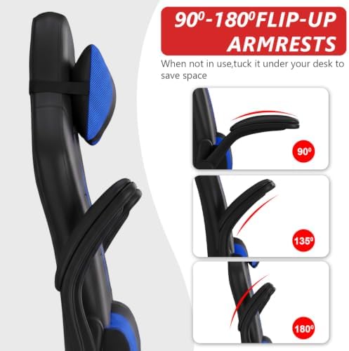 BestOffice Ergonomic Gaming Chair for Adults, Office Desk Chair, Blue