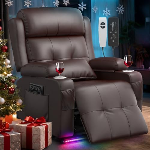 Power Recliner Chair, Home Theater Seating Reclining Sofa with Heat Massage