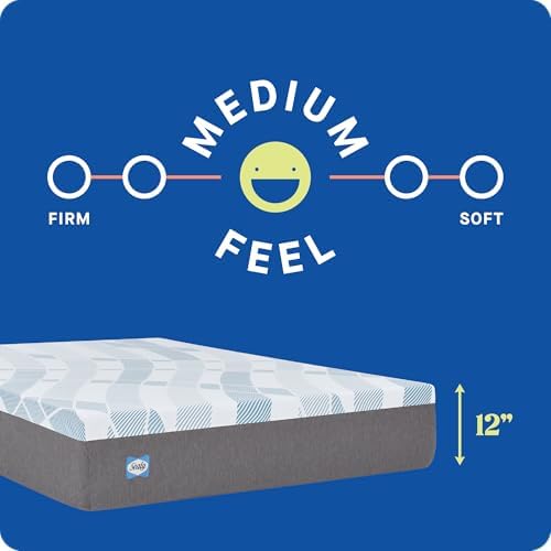 Sealy Dreamlife 12” Hybrid Mattress-in-a-Box, Twin, SealyComfort Gel Memory Foam, SealyResponsive Encased Coils, Surface-Guard Technology