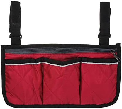 PATIKIL Beach Chair Armrest Bag, Waterproof Beach Chair Hanging Storage Pouch Arm Rest Magazine Snack Bag with 4 Pockets for Camping Outdoors