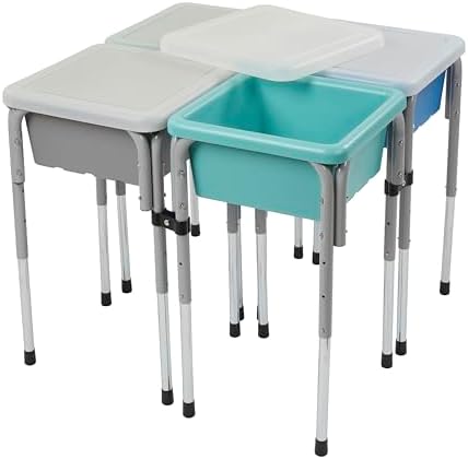 4-Station Adjustable Sensory Table, Contemporary