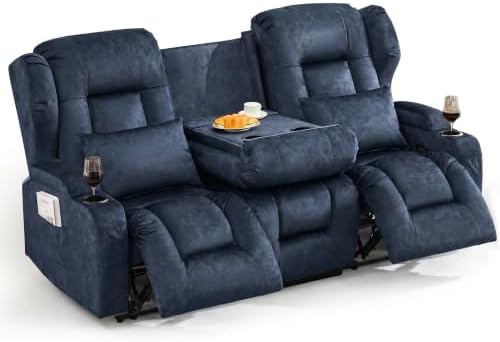 SAMERY 75.6" RV Loveseat Recliner Sofa, Manual Reclining Loveseat