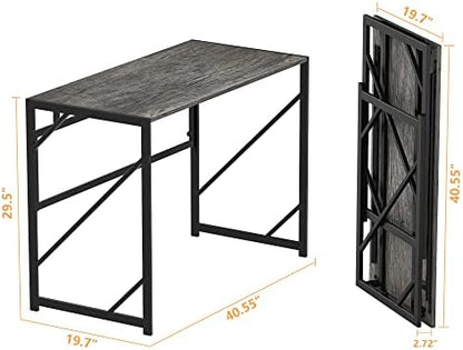 Folding Desk Writing Computer Desk for Home Office No-Assembly
