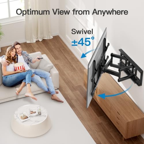 Pipishell Full Motion TV Wall Mount for Most 37-84 Inch TVs up to 132lbs