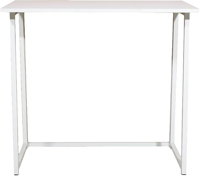 Folding Desk, Simple Assembly Computer Table, Simple Collapsible Space-Saving Home Office Desk for Small Room, Office, Bedroom, Living Room, Game Room, Study Table, Laptop Desk White