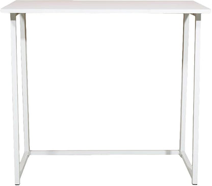 Folding Desk, Simple Assembly Computer Table, Simple Collapsible Space-Saving Home Office Desk for Small Room, Office, Bedroom, Living Room, Game Room, Study Table, Laptop Desk White