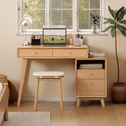 35''-50'' Extendable Vanity Desk with Dresser