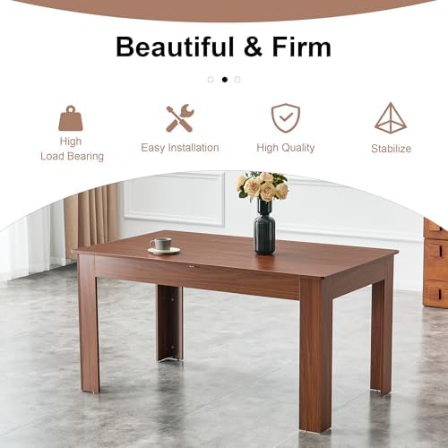 11 Piece Dining Table Set for 10｜59-87 Inch Extendable Rectangular Dining Table with 10 Chairs and 2 Extension Leaves｜Modern Walnut Wood Dining Room Set