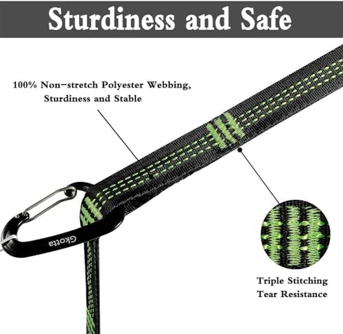 Hammock Straps for Trees Heavy Duty Long Extender Hammock Webbing Ropes Kit