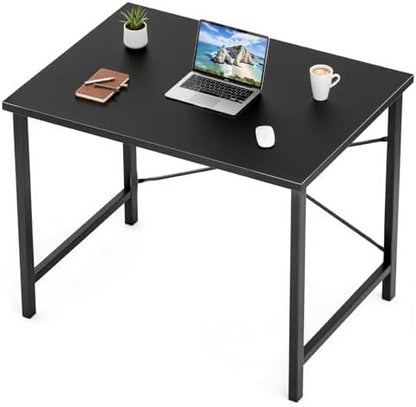 Sweetcrispy 32-Inch Small Computer Desk for Bedroom Home Office, Black