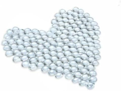 GasSaf Clear Fire Glass Beads for Outdoor Fire Pit, Fireplace, Replaces Existing Gas Logs & Lava Rocks, 3/4 Inch Glass(20 Pound)(Crystal Clear Luster)