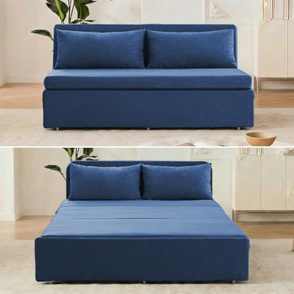 ijuicy Queen Size Pull Out Sofa Bed,3 in 1 Sleeper Sofa