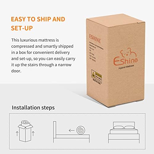 ESHINE King Adjustable Bed Frame with 12" Mattress, Zero Gravity