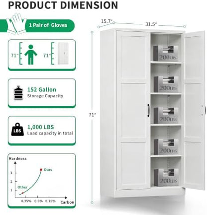 Metal Garage Storage Cabinet, Durable Metal Storage Solution