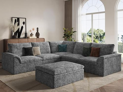 EASE MOOSE 115" Modular Sectional Sofa, Boneless Couches for Living Room