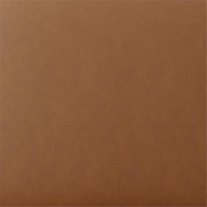 Studio Living Warren 18" Cube Ottoman, Urban Transitional, Fully Assembled, Vegan Leather Fabric, Carmel