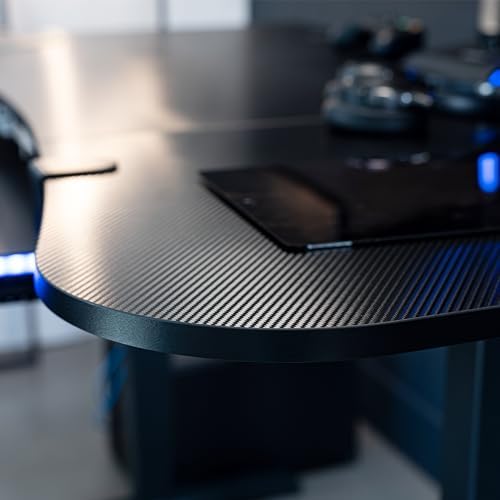 VIVO Electric Dual Motor Standing Desk, 63" x 32" Black Carbon Fiber Top