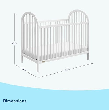 Graco Olivia Convertible Crib and Graco Premium Crib Mattress Bundle, White