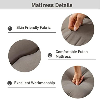 MAXYOYO Japanese Floor Mattress 4" Thick Small Size Foldable Futon Mattress